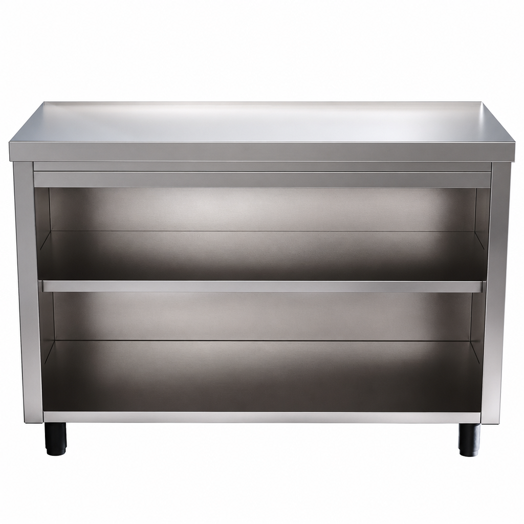 Armário Horizontal Aberto em Inox